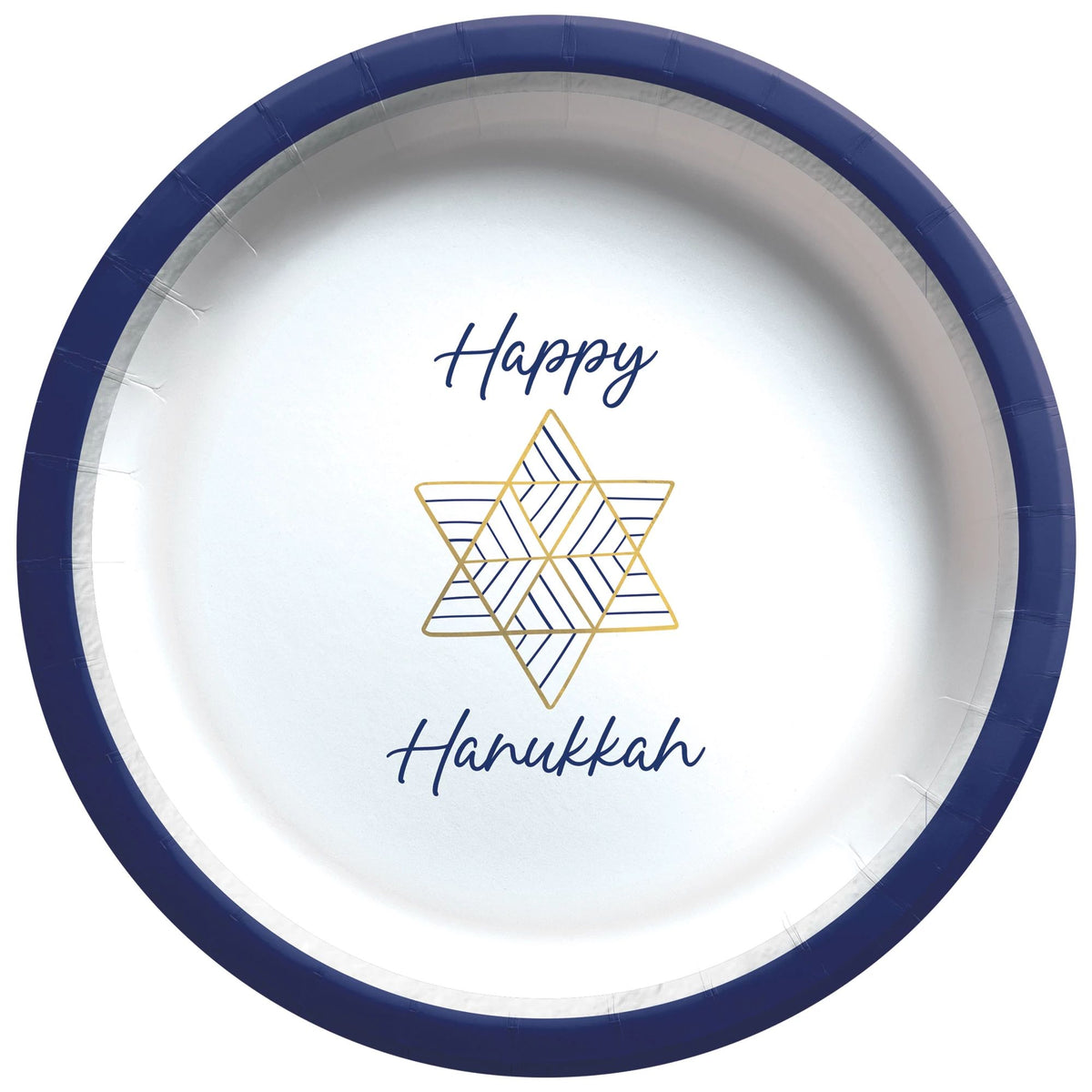 Festive Hanukkah 6.75" Round Paper Plates