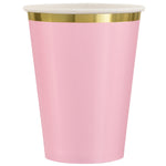 Elegant Rose Gold Trim 12oz Paper Cups