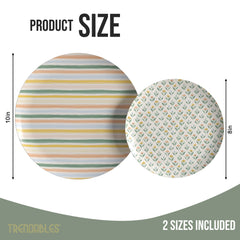 Earthtrends Folk Design Plates Combo Set 16/16.