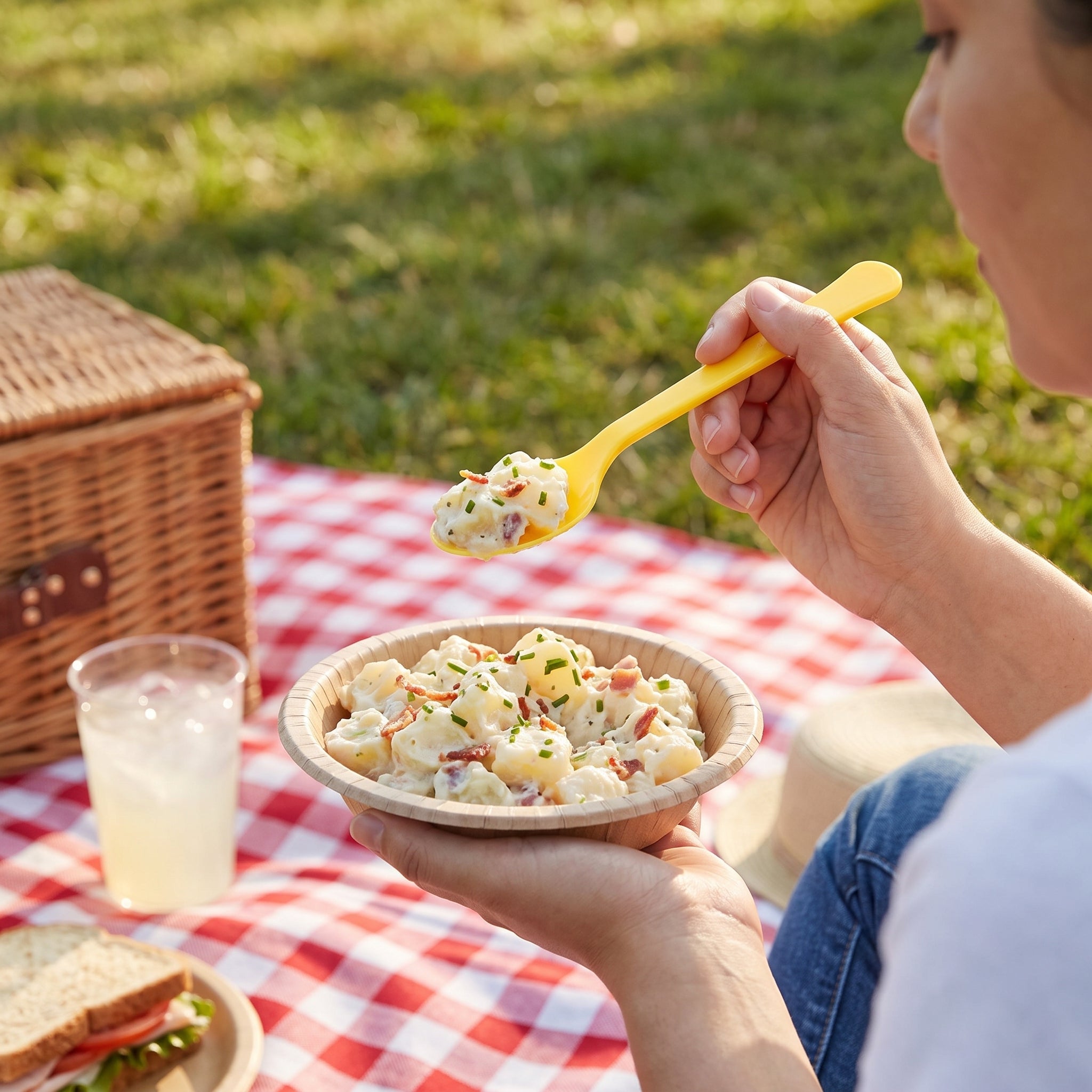 Sunny Yellow Plastic Spoon - 7.5 in.