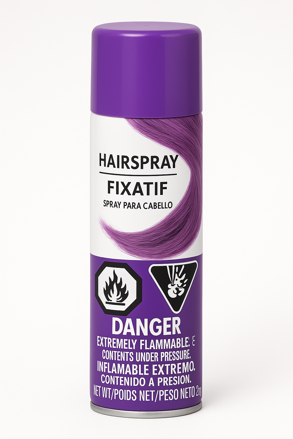 Vibrant Purple Hair Spray - 3 oz, Perfect for Team Spirit