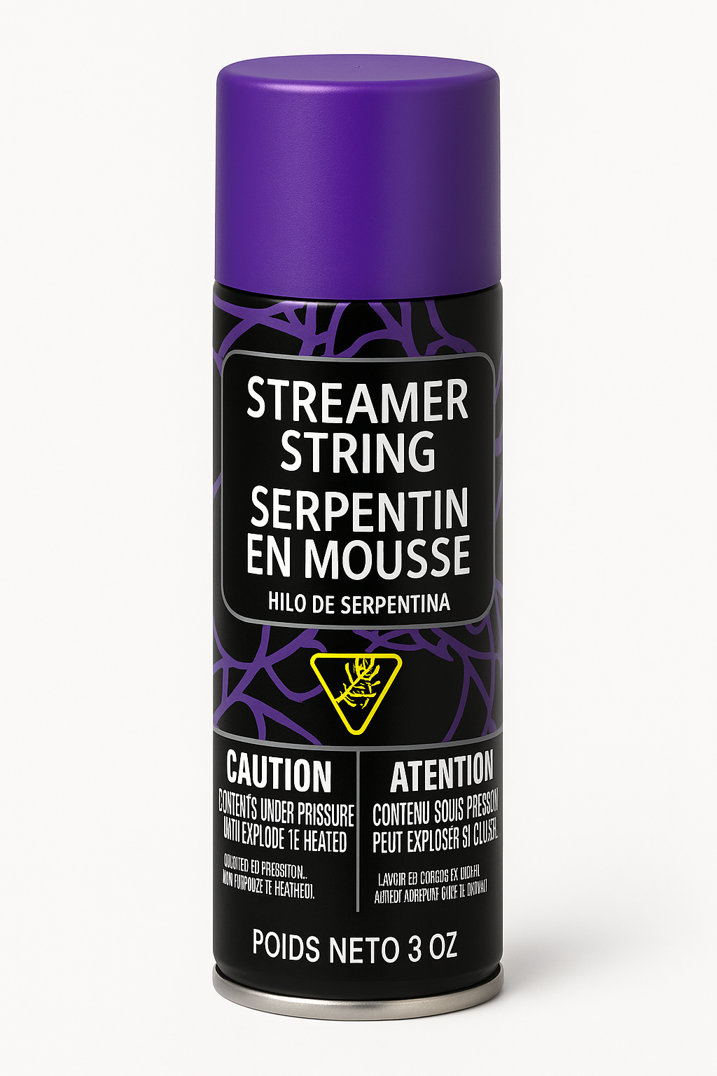 Purple Streamer String Spray - 3 oz Party Fun