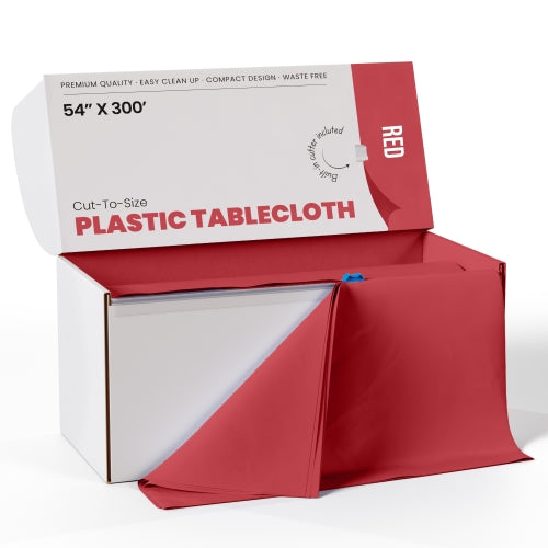 Little Gym - 54"" X 300' Select A Size Table Cover - Red