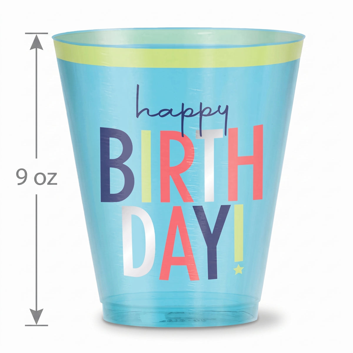 Modern Birthday 9 oz Plastic Tumbler