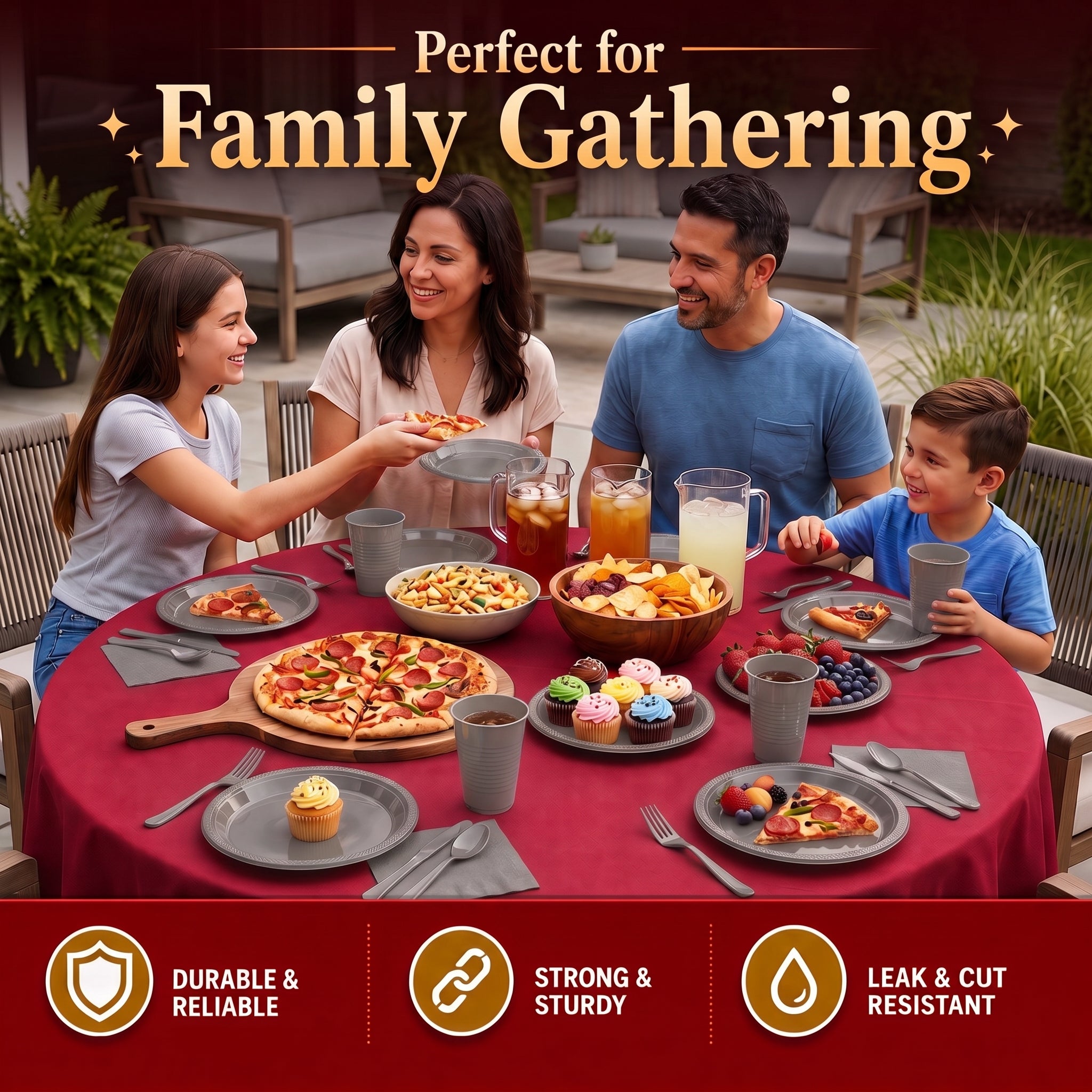 350 Solid Color Tableware Combo | silver