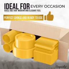 350 Pcs Yellow Disposable Tableware Set