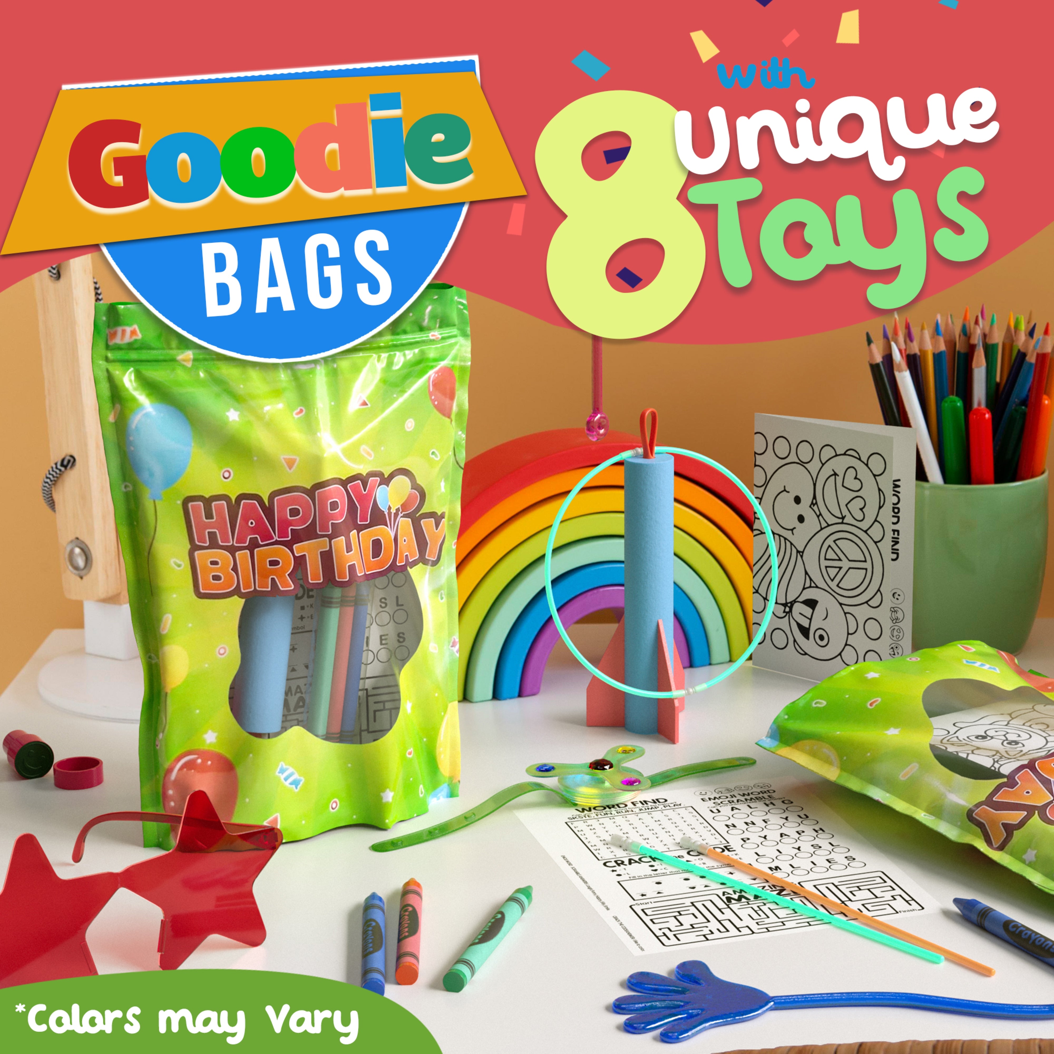 10 Pack of 8 Piece Premium Goody Bag
