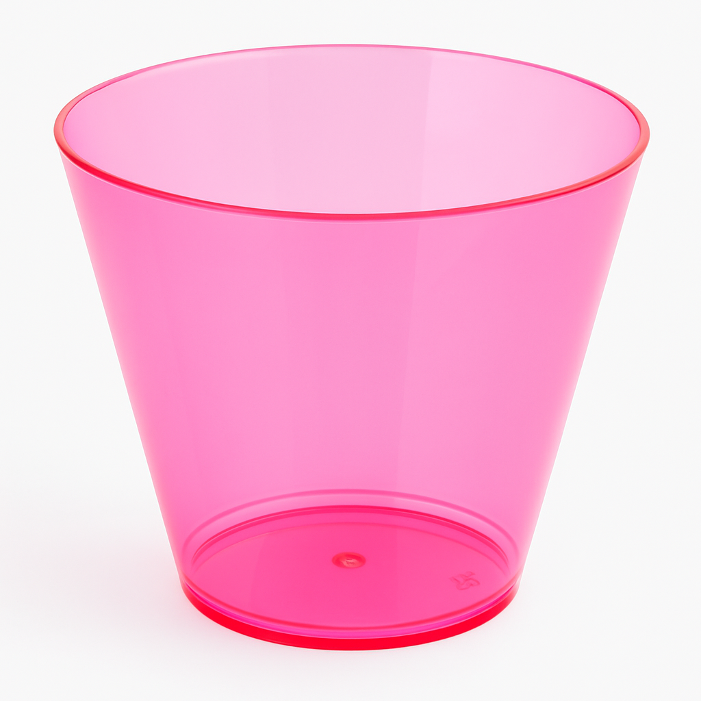 Bright Pink 9 oz Plastic Tumblers - 72 Pack