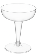 Clear Plastic Champagne Coupe Glasses - 4oz, 32-Piece Set