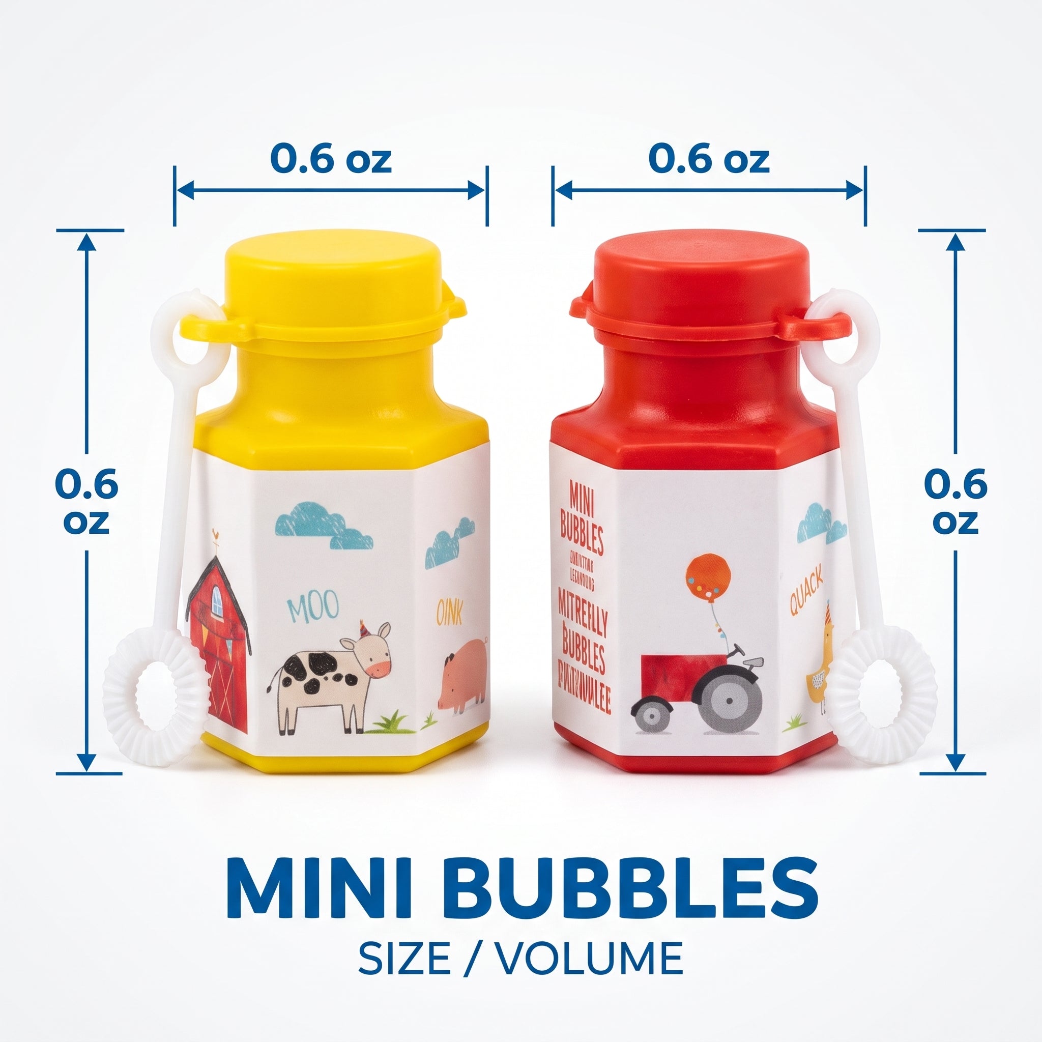 Farmyard Fun Mini Bubbles Party Favors - 8 Pack