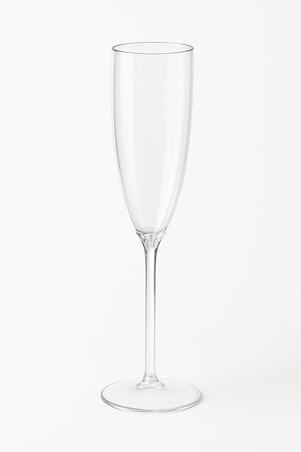 Premium Clear Plastic Fluted Champagne Glasses - 20 Pack, 5 oz