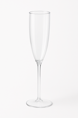 Premium Clear Plastic Fluted Champagne Glasses - 20 Pack, 5 oz