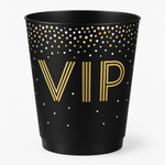 Awards Night VIP Plastic Tumblers, 10oz, Black/Gold, 20-Pack