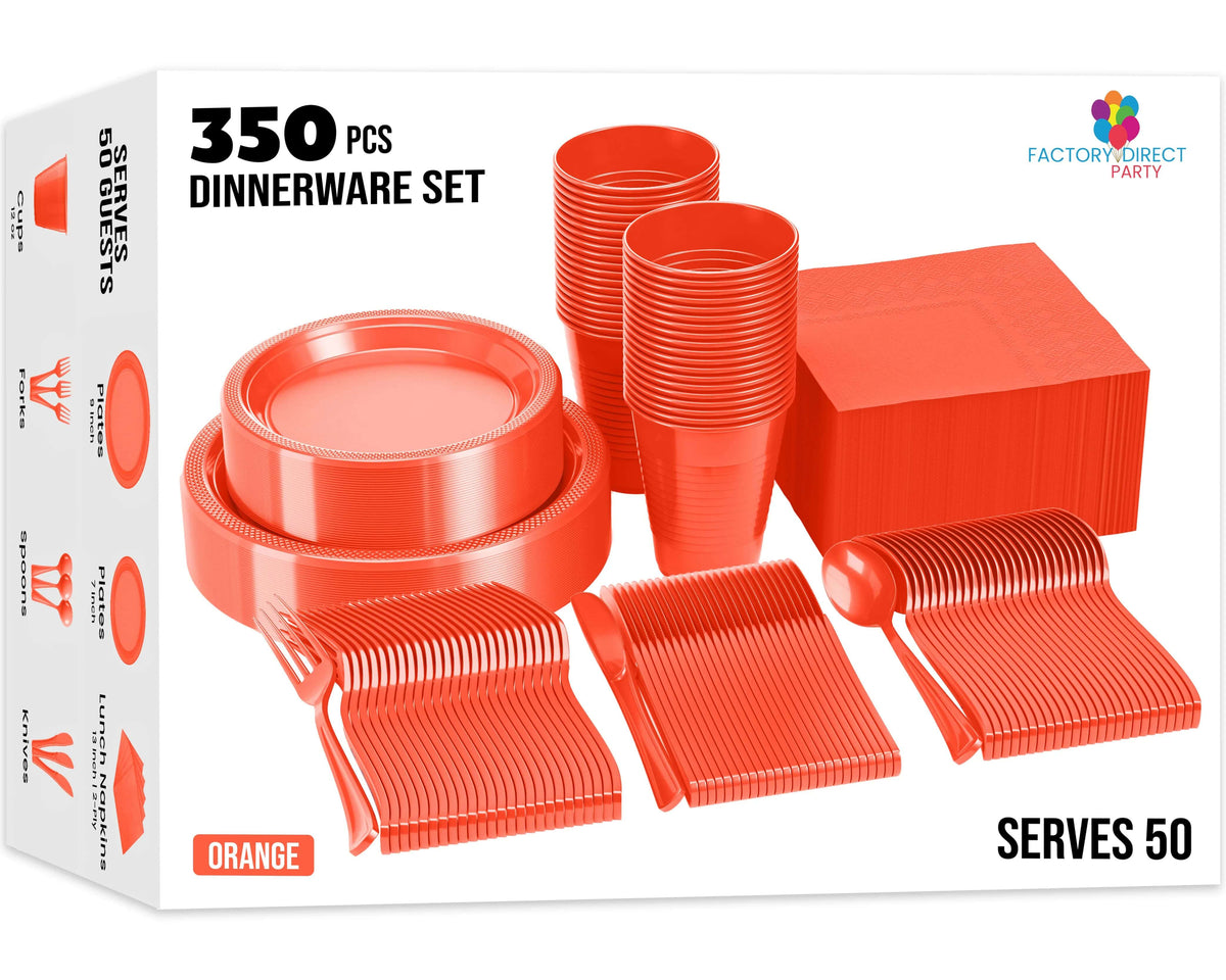 Solid Color Tableware Combo - Orange