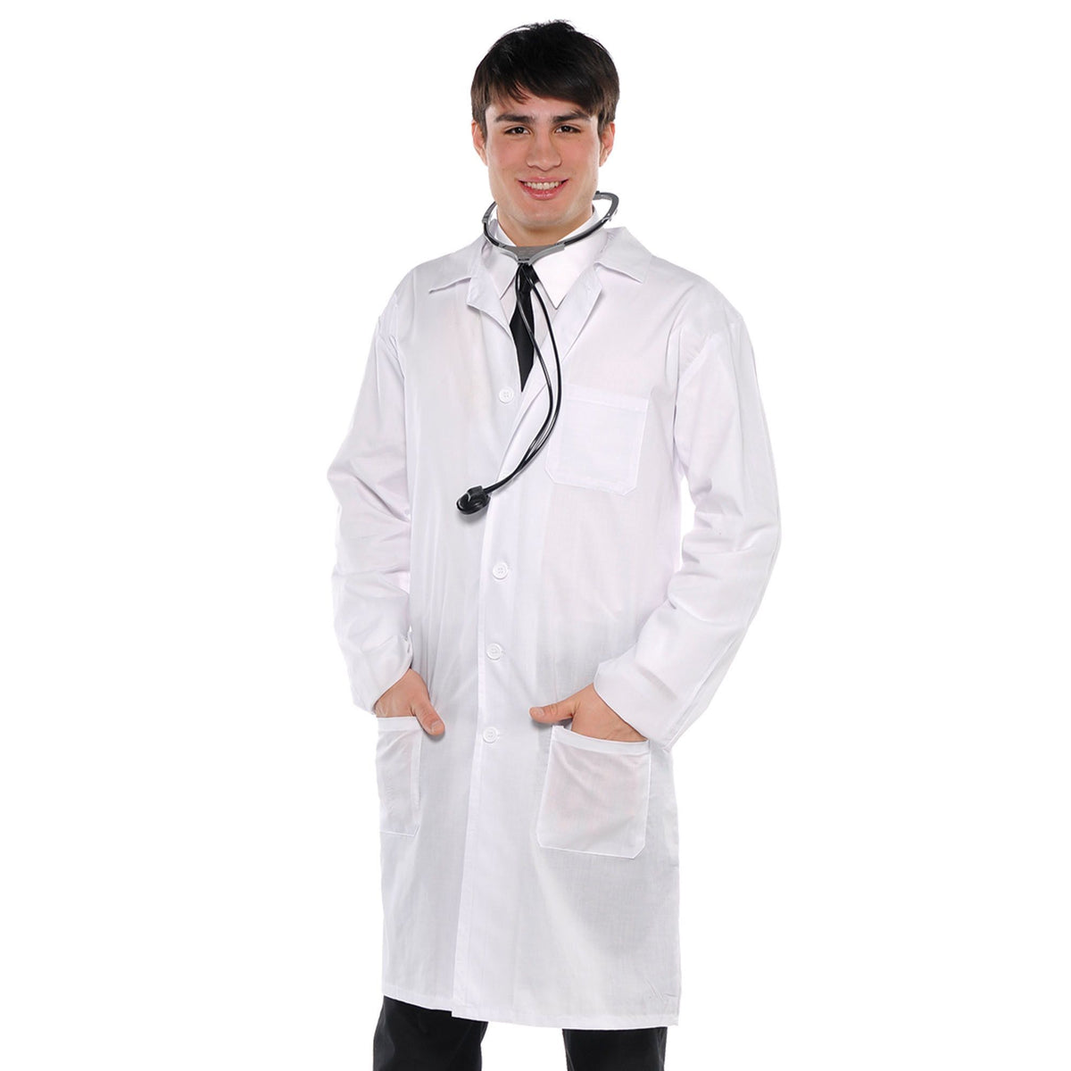 Classic White Doctor Lab Coat Costume Accessory - One Size (Up to Size 42 Chest)