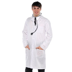 Classic White Doctor Lab Coat Costume Accessory - One Size (Up to Size 42 Chest)