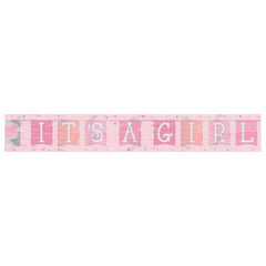 Lovely "It's a Girl" Baby Shower Banner