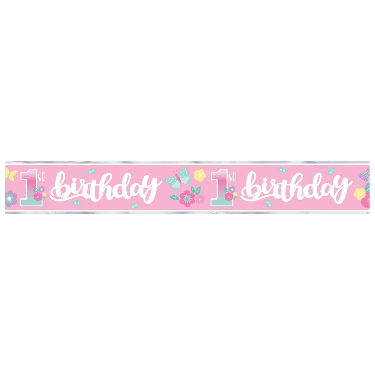 Butterfly Garden 1st Birthday Banner