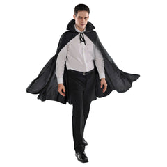 Adult Black Vampire Cape Costume Accessory for Halloween - Adult One Size
