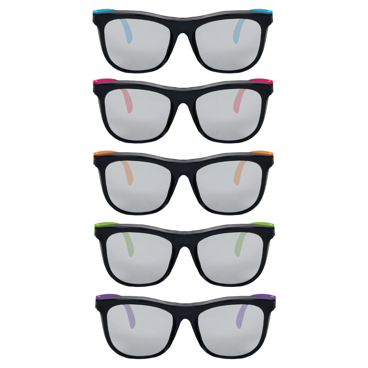 Retro 80s Neon Party Sunglasses - 10 Pack