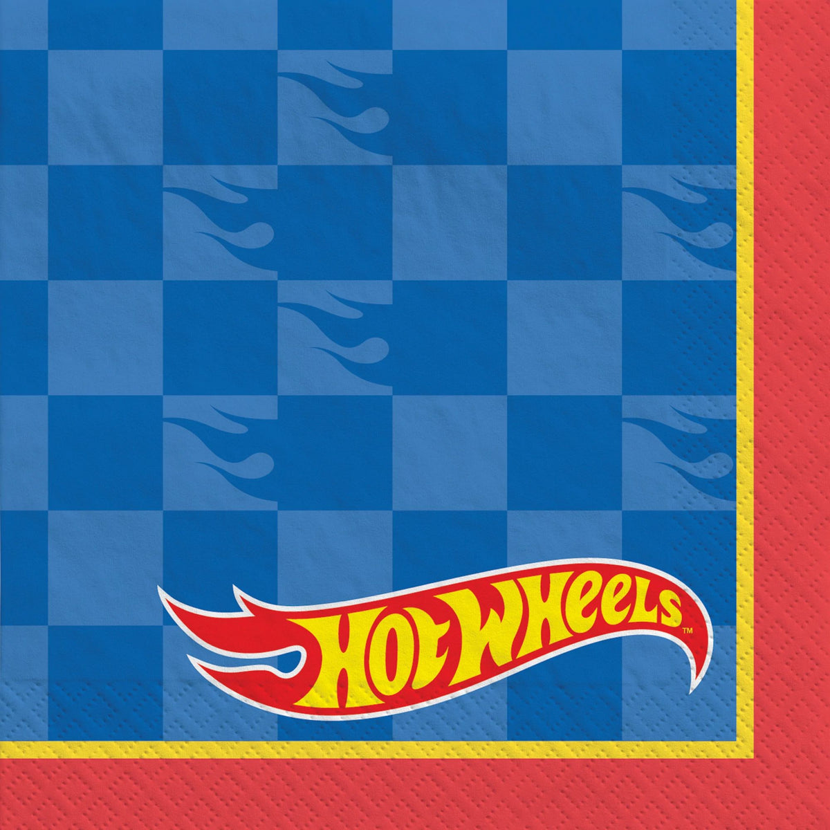 Hot Wheels Printed Beverage Napkins - 5 in. x 5 in. - 16 Pack