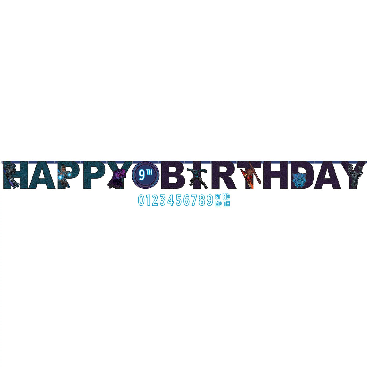 Marvel Black Panther Add-An-Age Jumbo Birthday Banner