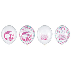 Barbie Dream Together Confetti Latex Balloons - 12", 6 Pack