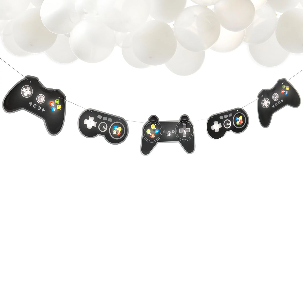 Level Up Light-Up Game Controller Banner for Kids' Birthday Parties