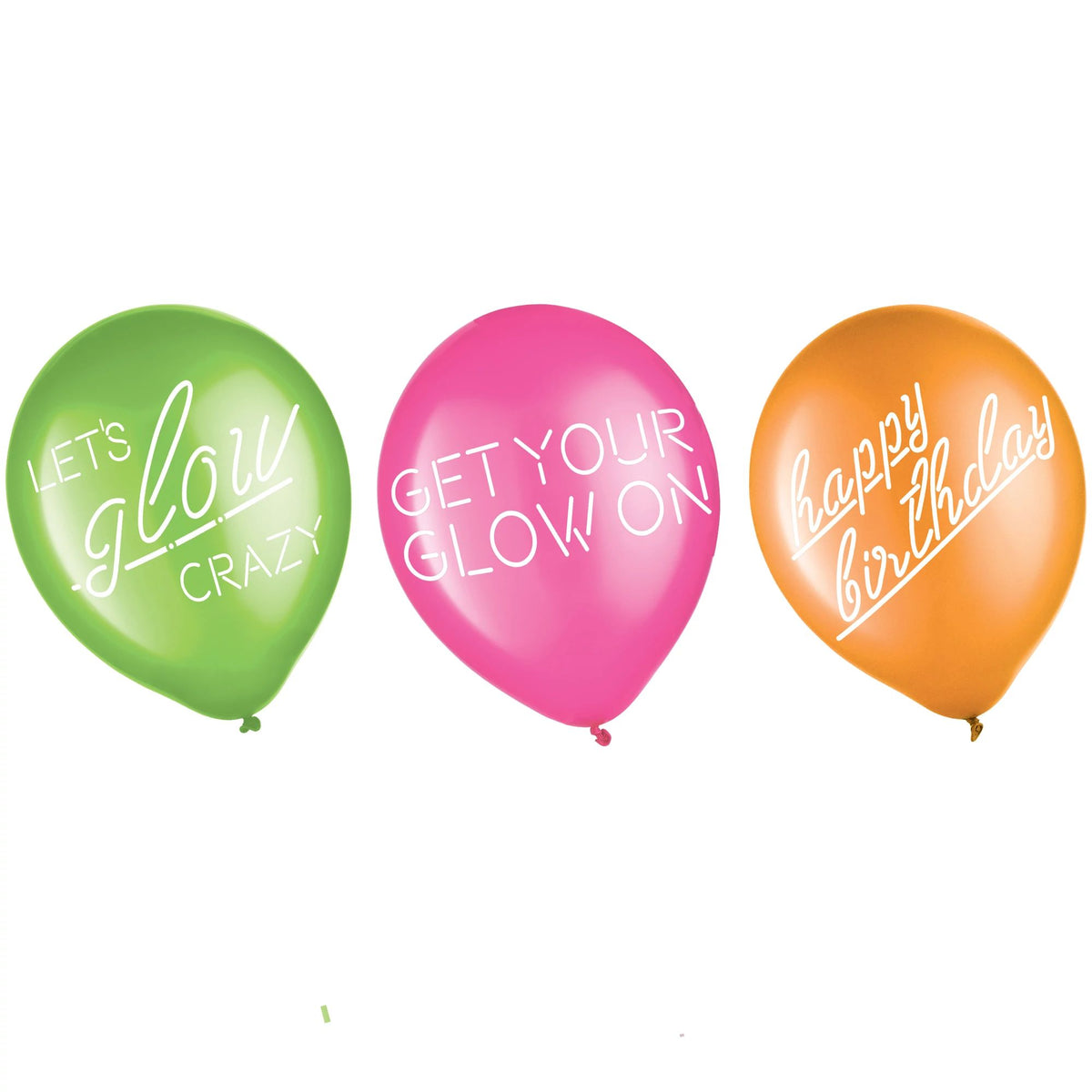 Neon Glow Party Balloons, 6-Pack