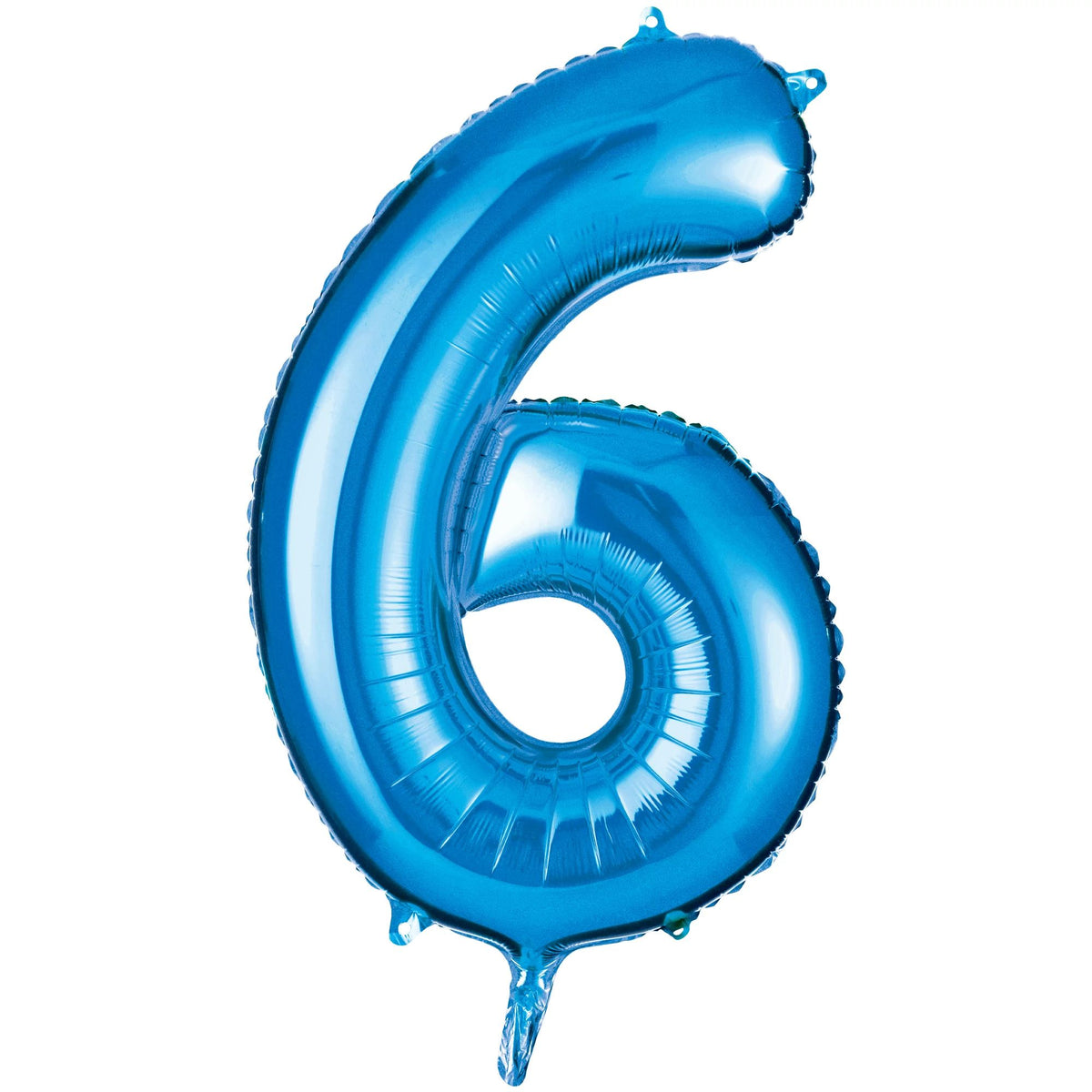 Royal Blue Number 6 Foil Balloon