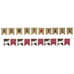 Western Howdy Y'all Reversible Burlap Banner - Rustic Party Decoration