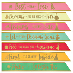 Disney Princess Birthday Sash Set - "Make Your Own Magic" Party Accessories
