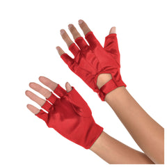 Red Fingerless Gloves for Adults - One Size