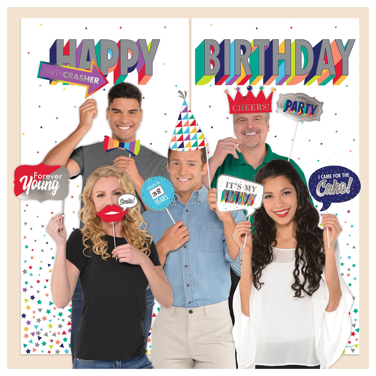 Here's to Your Birthday Scene Setter & Photo Booth Props Kit