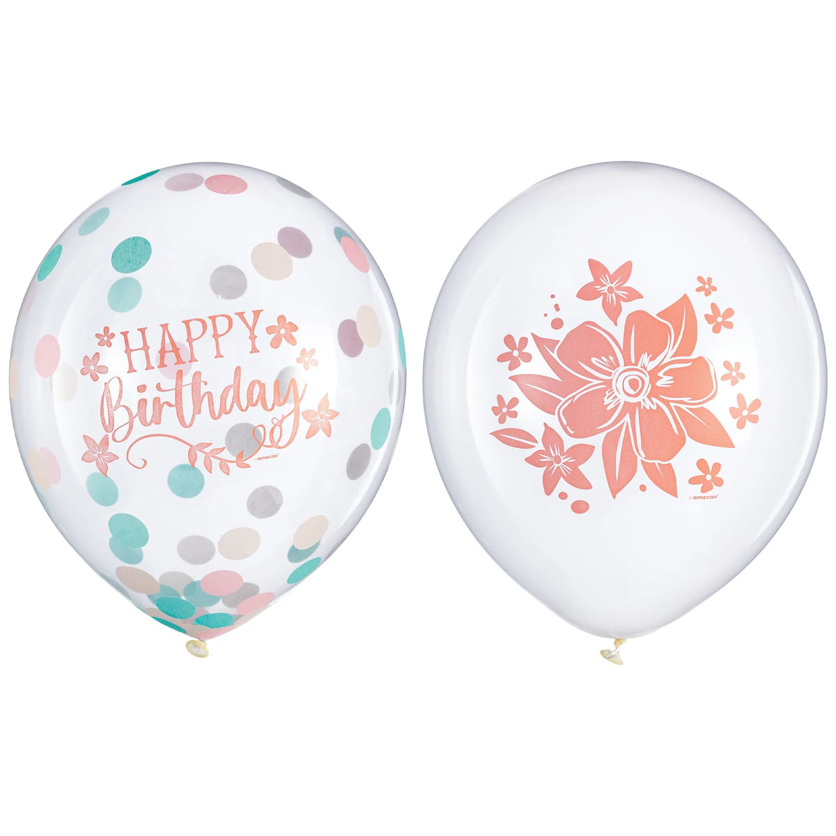 Free Spirit Confetti Latex Balloons - Baby's First Birthday