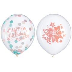 Free Spirit Confetti Latex Balloons - Baby's First Birthday