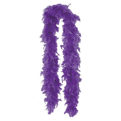 Vibrant Purple Feather Boa - 72" Luxe Costume Accessory
