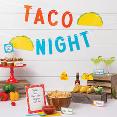 Let's Fiesta Buffet Decorating Kit - 12-Piece Set for Taco Night