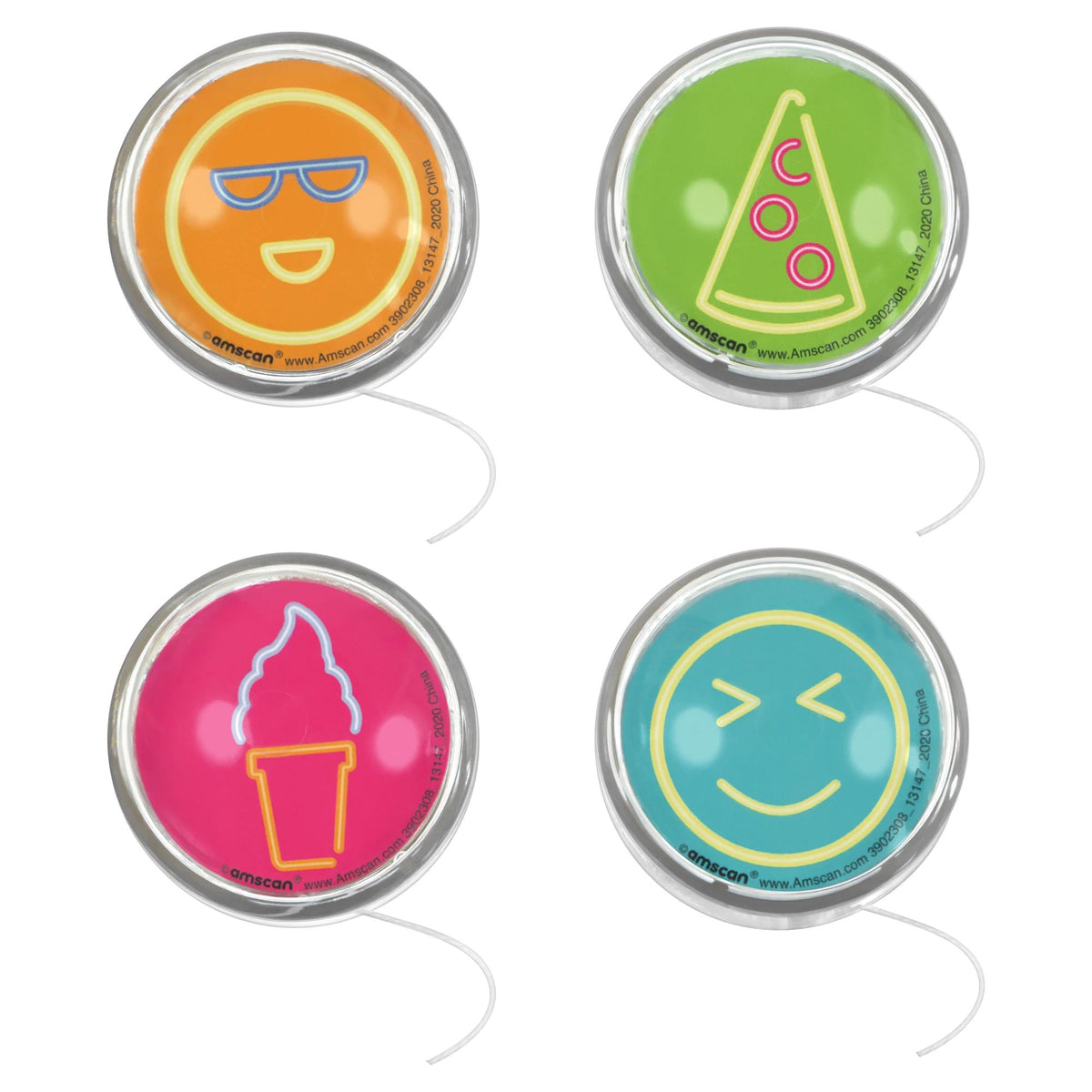 Colorful Icon Yo-Yos Party Favor Pack, 8-Count