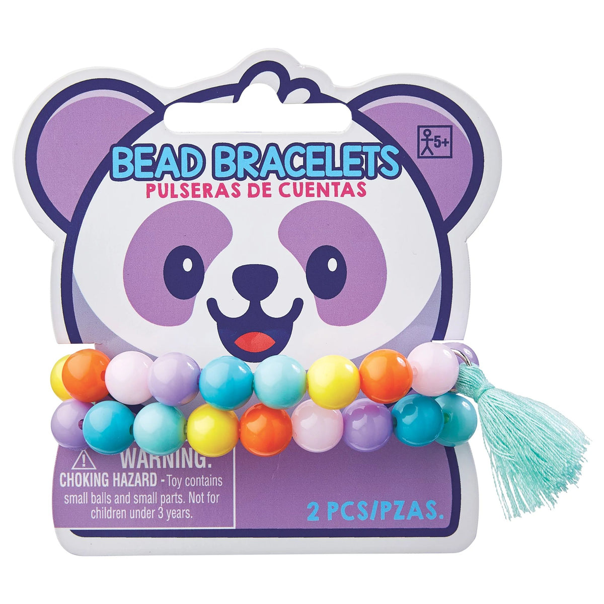 Colorful Bead Bracelet Tassel Set for Kids