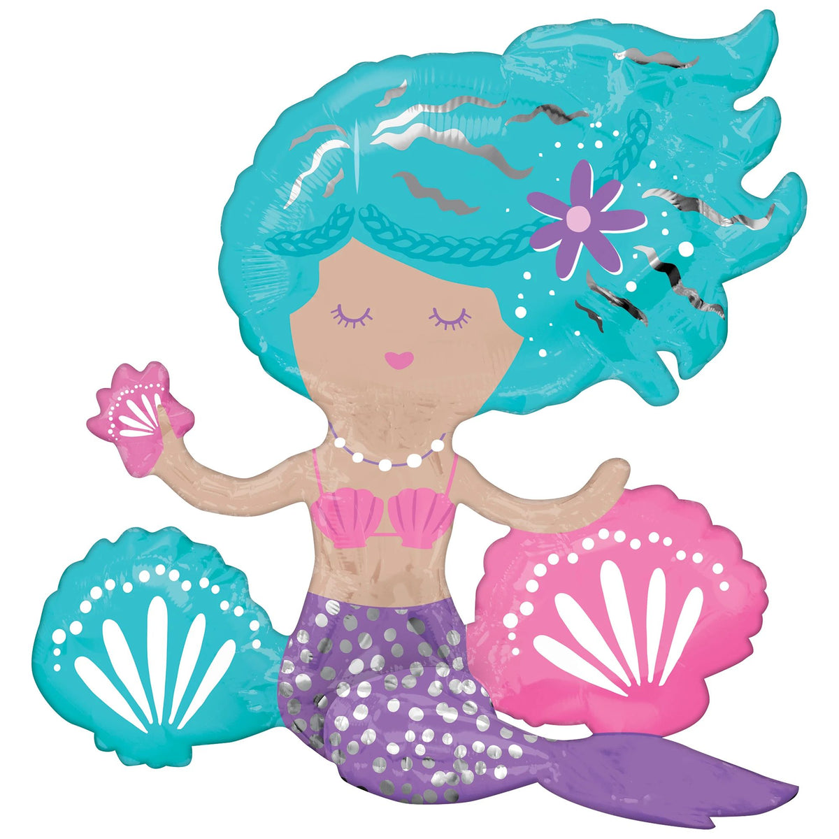 Shimmering Mermaid Metallic Balloon Sitter