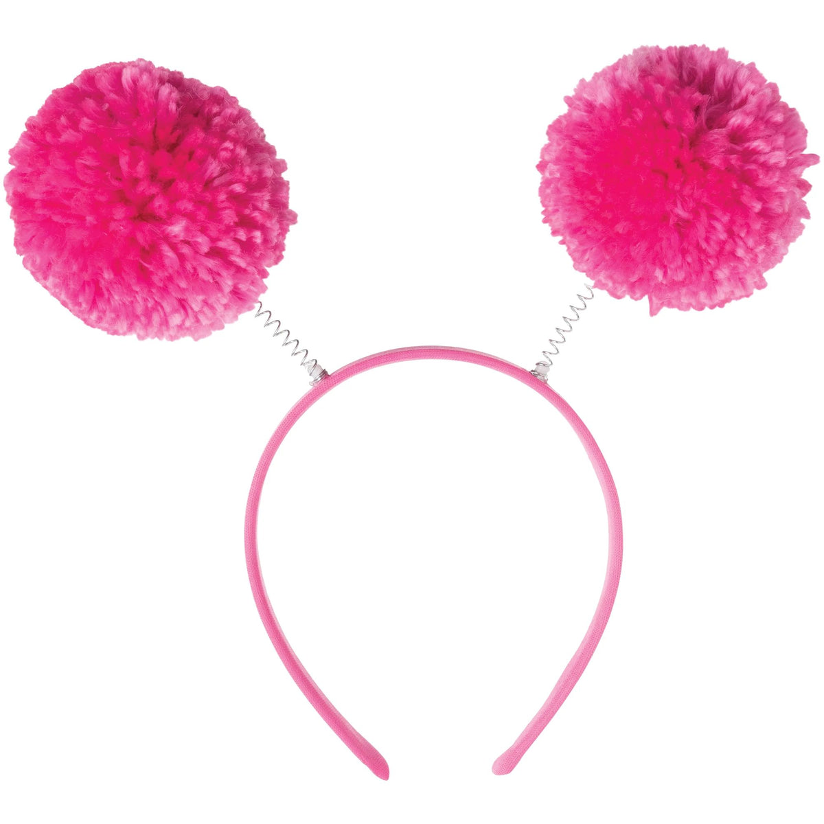 Bright Pink Pom Pom Headbopper Headband