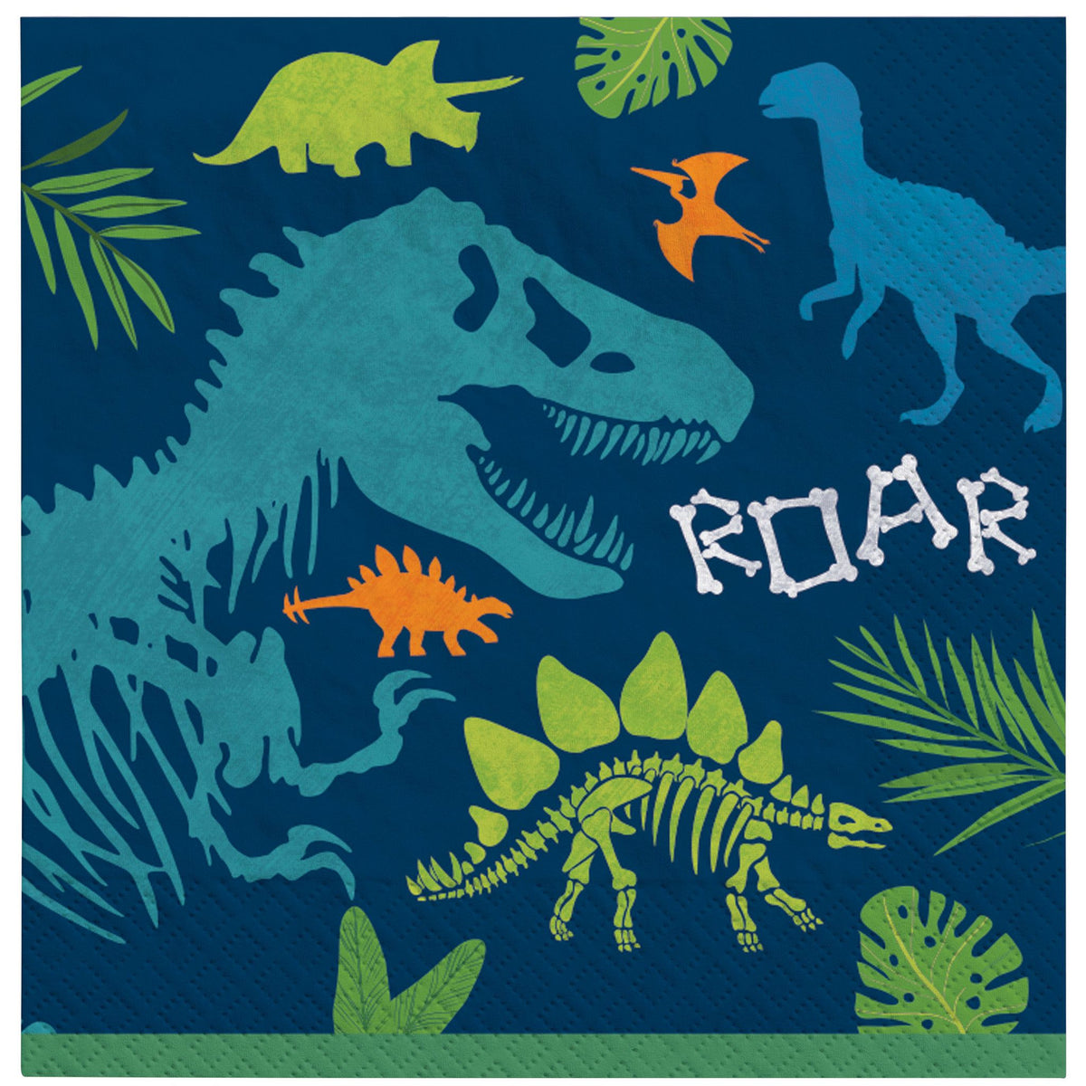 Dino-Mite Birthday Luncheon Napkins - 6.5 In. x 6.5 In.