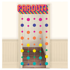 "Far Out" 70s Good Vibes Doorway Curtain