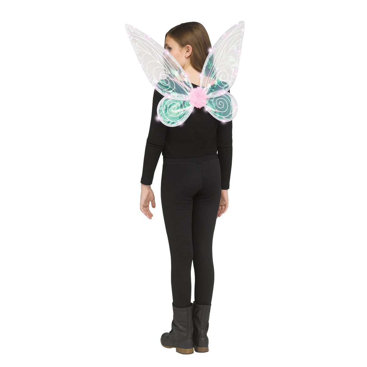 Enchanted Light-Up Pink Fairy Wings for Kids - One Size