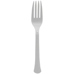Heavyweight Silver Plastic Forks - 7.5 in.