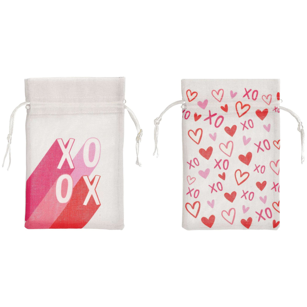 Valentine's Day Canvas Favor Bags - 12 Pack
