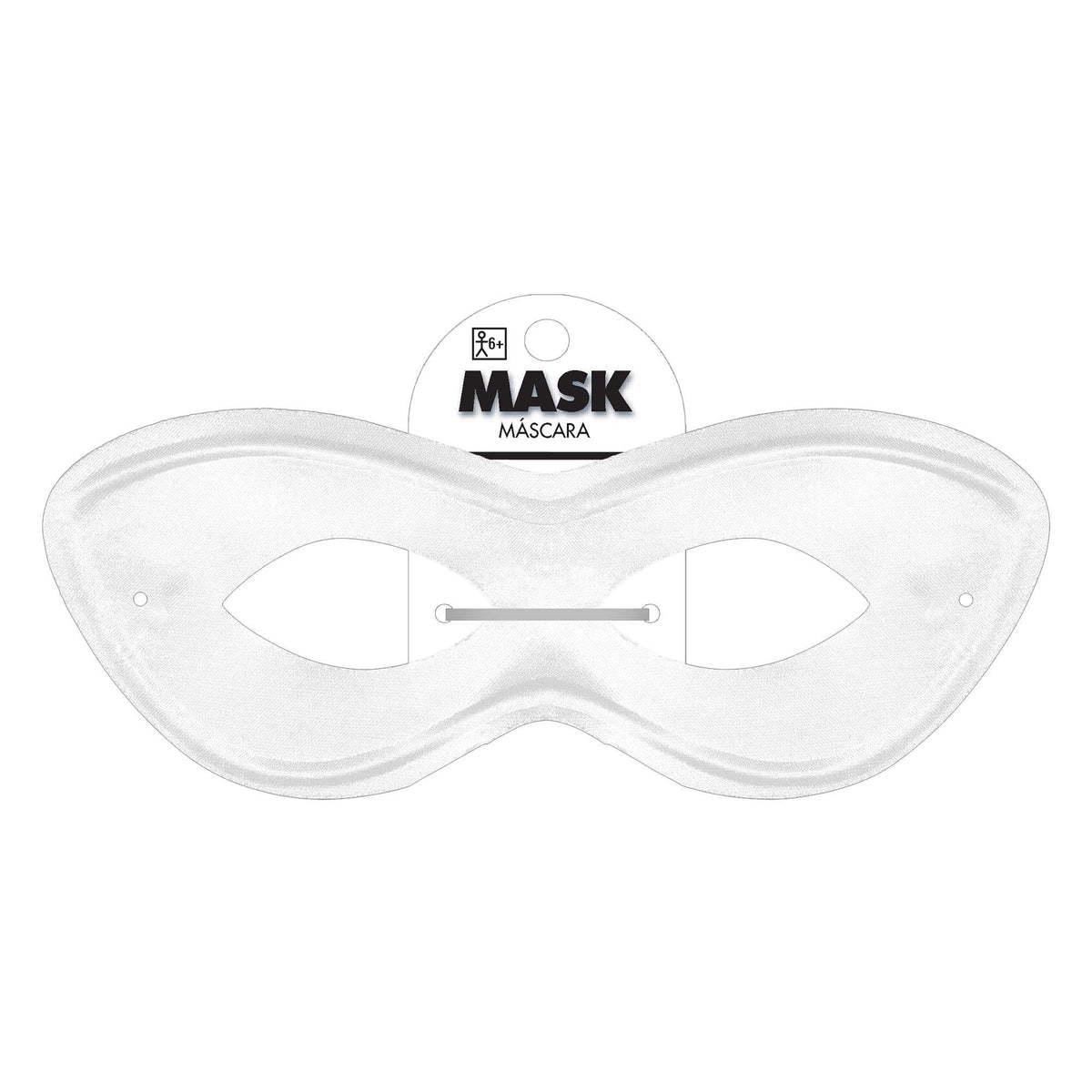 White Superhero Domino Mask - Costume Accessory