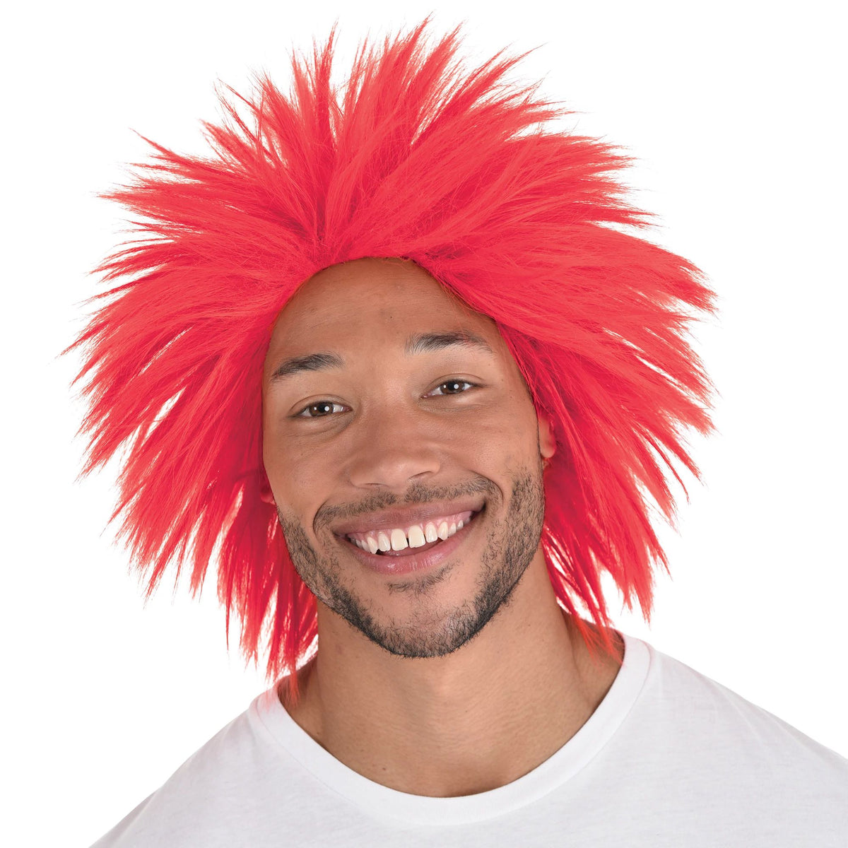 Red Crazy Team Spirit Wig - One Size