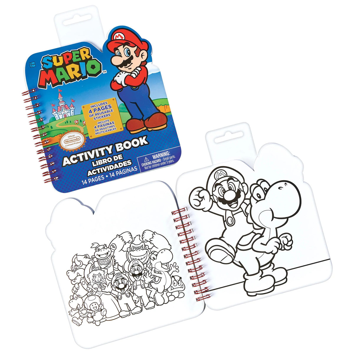 Super Mario Activity Book with Stickers, Puzzles & Mazes - 14 Pages